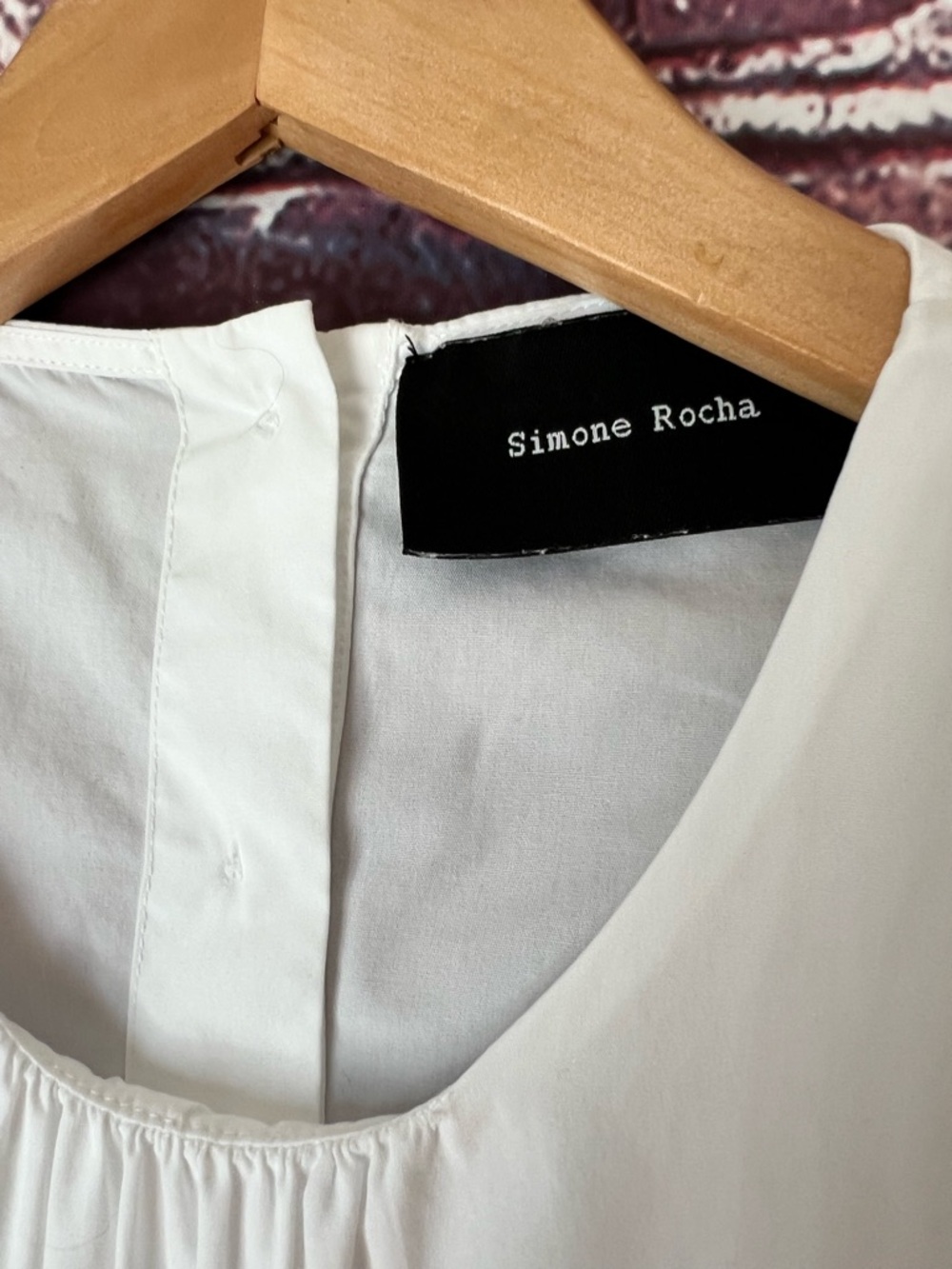 Simone Rocha White Ruffled Sleeveless Blouse - Picture 3 of 6